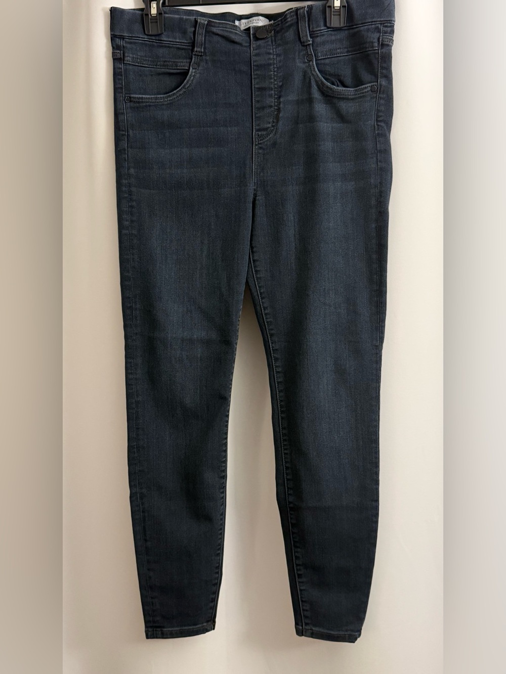 Liverpool Ankle Skinny Jeans in Washed Dark Blue